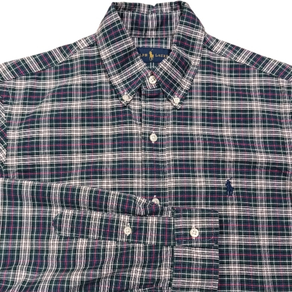 Ralph Lauren Button Down Plaid Shirt Polo Pony
